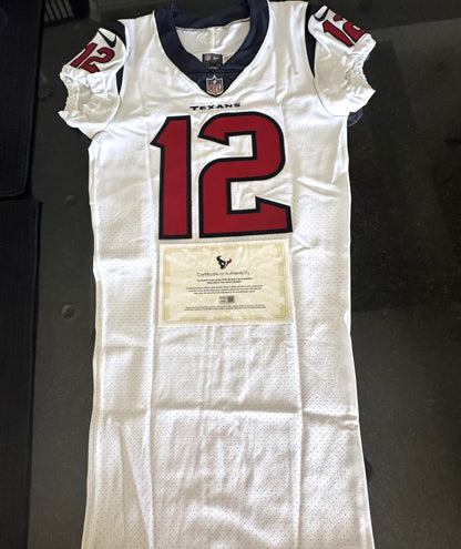 Nico Collins TEAM/GAME ISSUED 💥 Hand Signed✍️ Houston Texans 🐂 Nike NFL Jersey Also inc. COA 🛡️