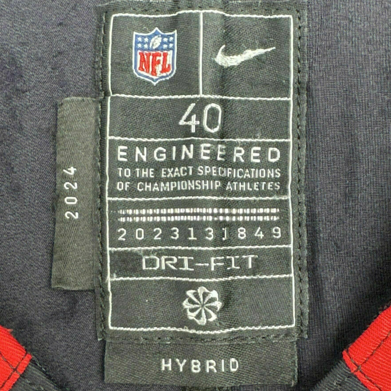 Xavier Hutchinson GAME WORN 11/09/25 Houston Texans Nike NFL Jersey 👕vs Jacksonville Jaguars Also includes COA