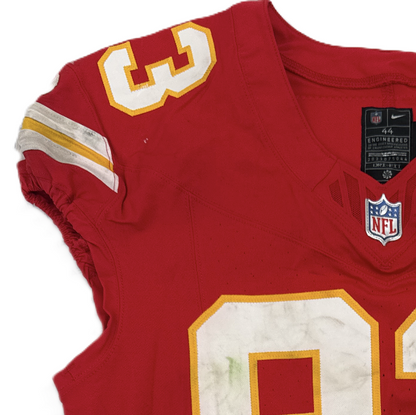 Noah Gray GAME WORN 💪 09/28/25 Kansas City Chiefs Nike NFL Jersey🎽vs. Baltimore Ravens - COA included 🛡️