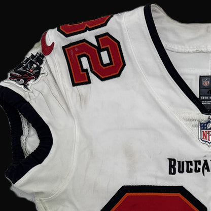 Josh Hayes GAME WORN 💪 10/12/25 Buccaneers Nike On-Field NFL Jersey 👕 vs. 49ers Inc. COA