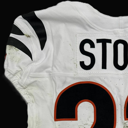 Geno Stone GAME WORN 10/12/25 💪 Cincinnati Bengals 🐅 Nike NFL Jersey 👕 vs Green Bay Packers inc. COA 🛡️