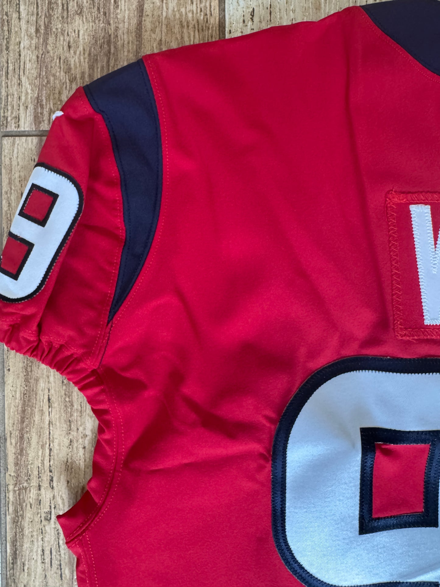 J.J. Watt 💯 TEAM ISSUED 💪 Houston Texans On-Field Nike NFL Jersey 👕 Also includes COA 🛡️ & Walter Payton NFL Man of the Year & Captain Patches
