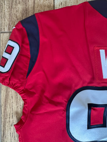J.J. Watt 💯 TEAM ISSUED 💪 Houston Texans On-Field Nike NFL Jersey 👕 Also includes COA 🛡️ & Walter Payton NFL Man of the Year & Captain Patches
