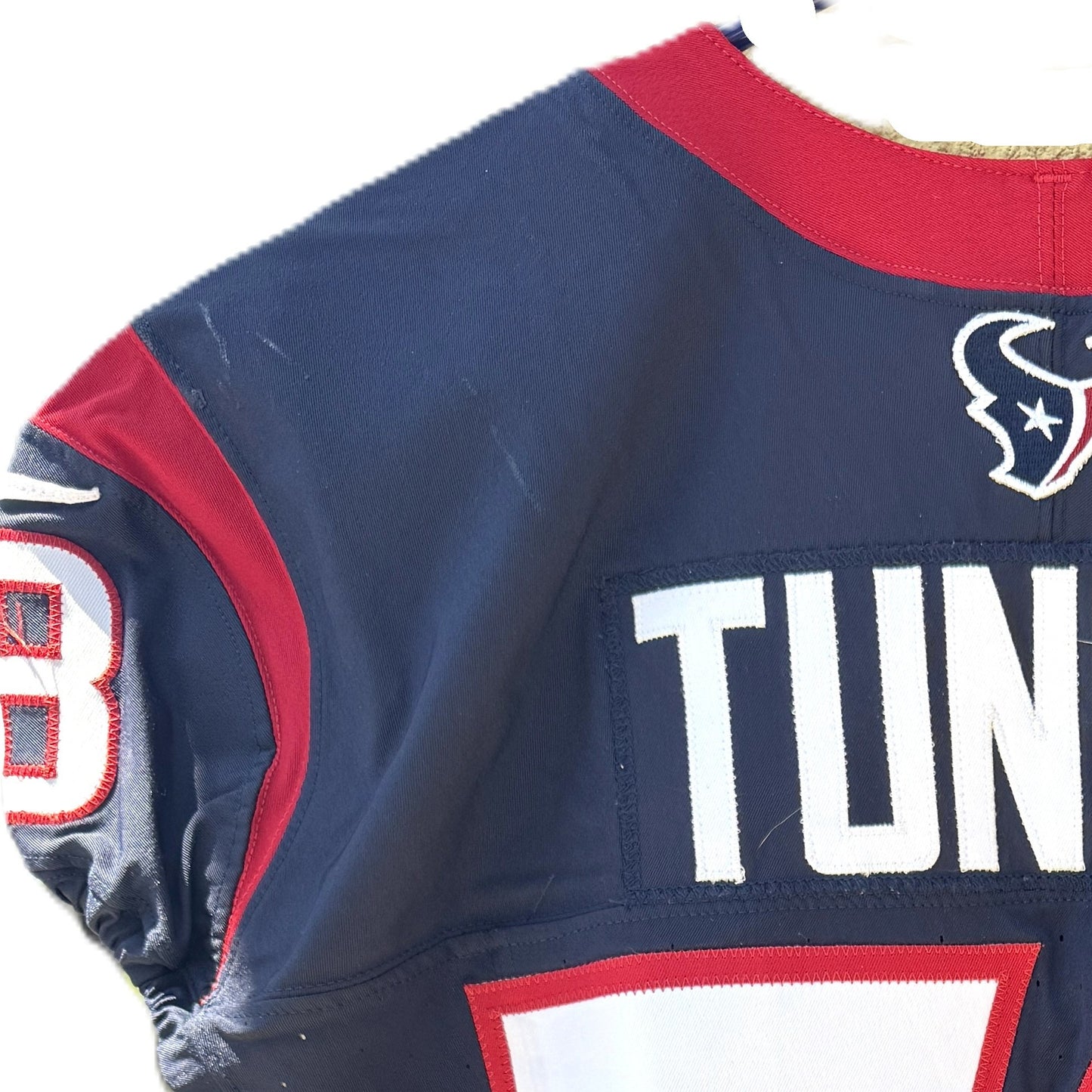 Laremy Tunsil GAME WORN 💪 10/15/2023 PHOTO MATCHED 📸 Houston Texans Nike NFL Jersey🎽 vs. New Orleans Saints (Crucial Catch Game)