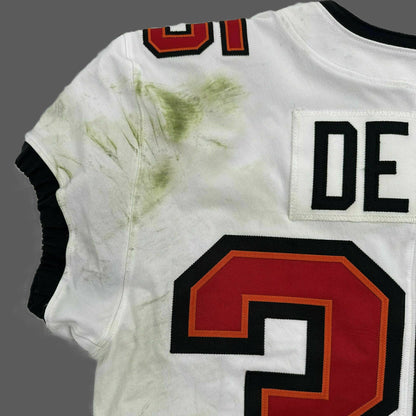 Jamel Dean GAME WORN 💪 11/09/25 Tampa Bay Buccaneers On-Field Nike NFL Jersey 👕 vs. Patriots Inc. COA