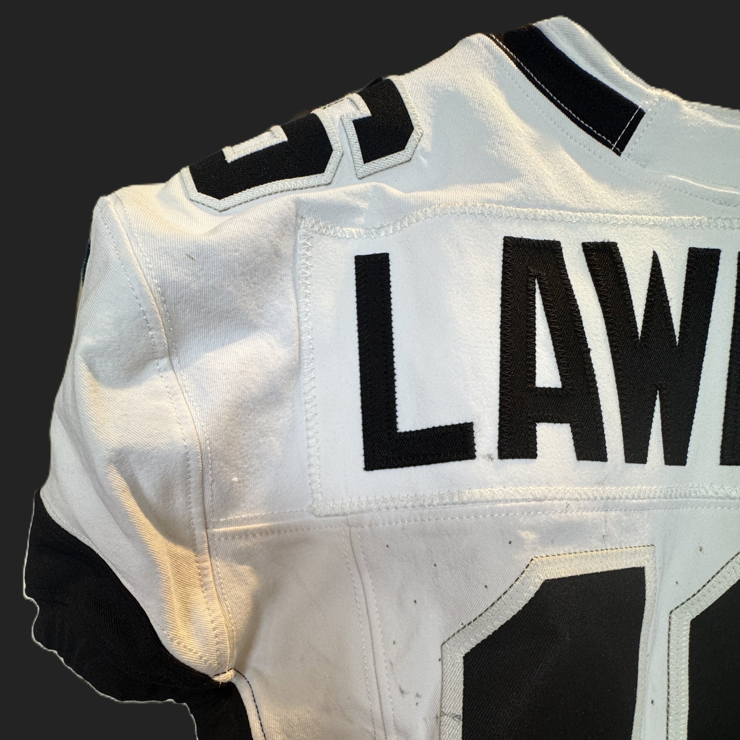 Trevor Lawrence GAME WORN 11/09/25 PHOTO MATCHED Jacksonville Jaguars Nike NFL Jersey vs Houston Texans Also includes Fanatics COA