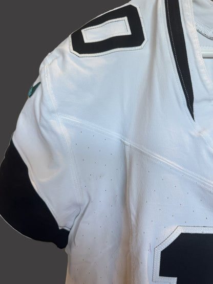 Mac Jones GAME WORN/USED 💪10/13/24 Jacksonville Jaguars 🐆 Nike NFL Jersey 👕 vs. Chicago Bears (London Game🌍) PSA Authenticated 🛡️