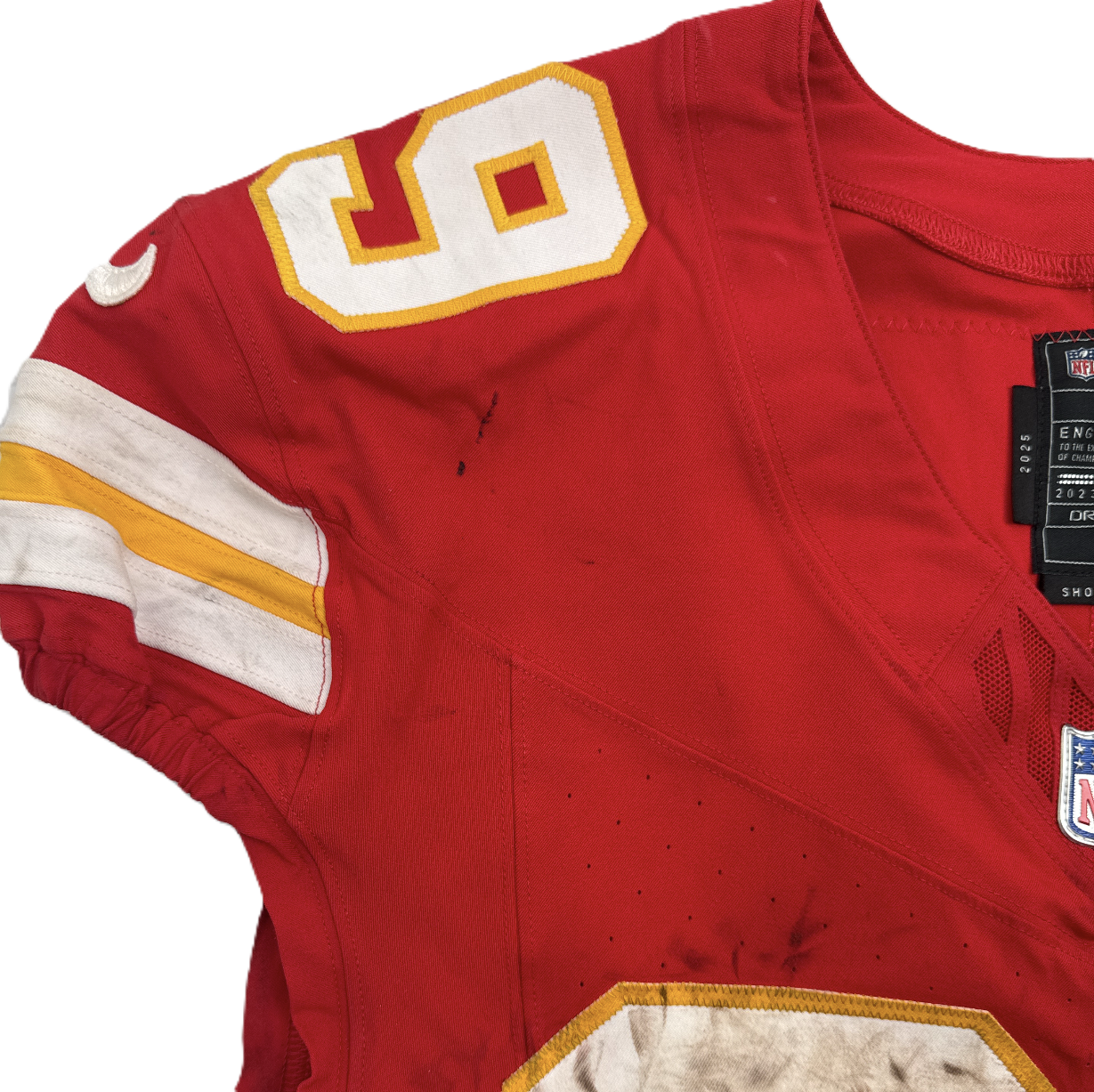 Kareem Hunt GAME-USED💪09/28/25 Kansas City Chiefs NFL Jersey🎽vs. Baltimore Ravens