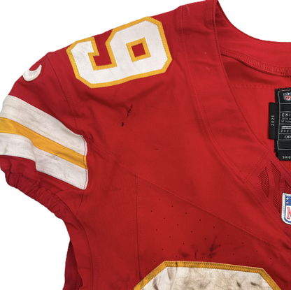 Kareem Hunt GAME-USED💪09/28/25 Kansas City Chiefs NFL Jersey🎽vs. Baltimore Ravens