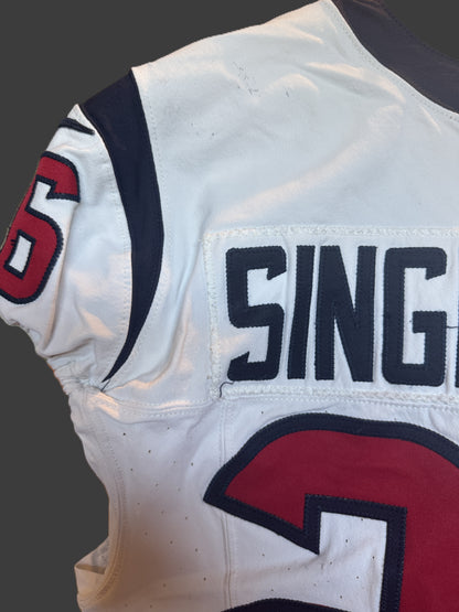 Devin Singletary GAME WORN 💪 11/12/23 & PHOTO MATCHED 📸 Houston Texans Nike NFL Jersey🎽 vs. Cincinnati Bengals – Salute to Service Game