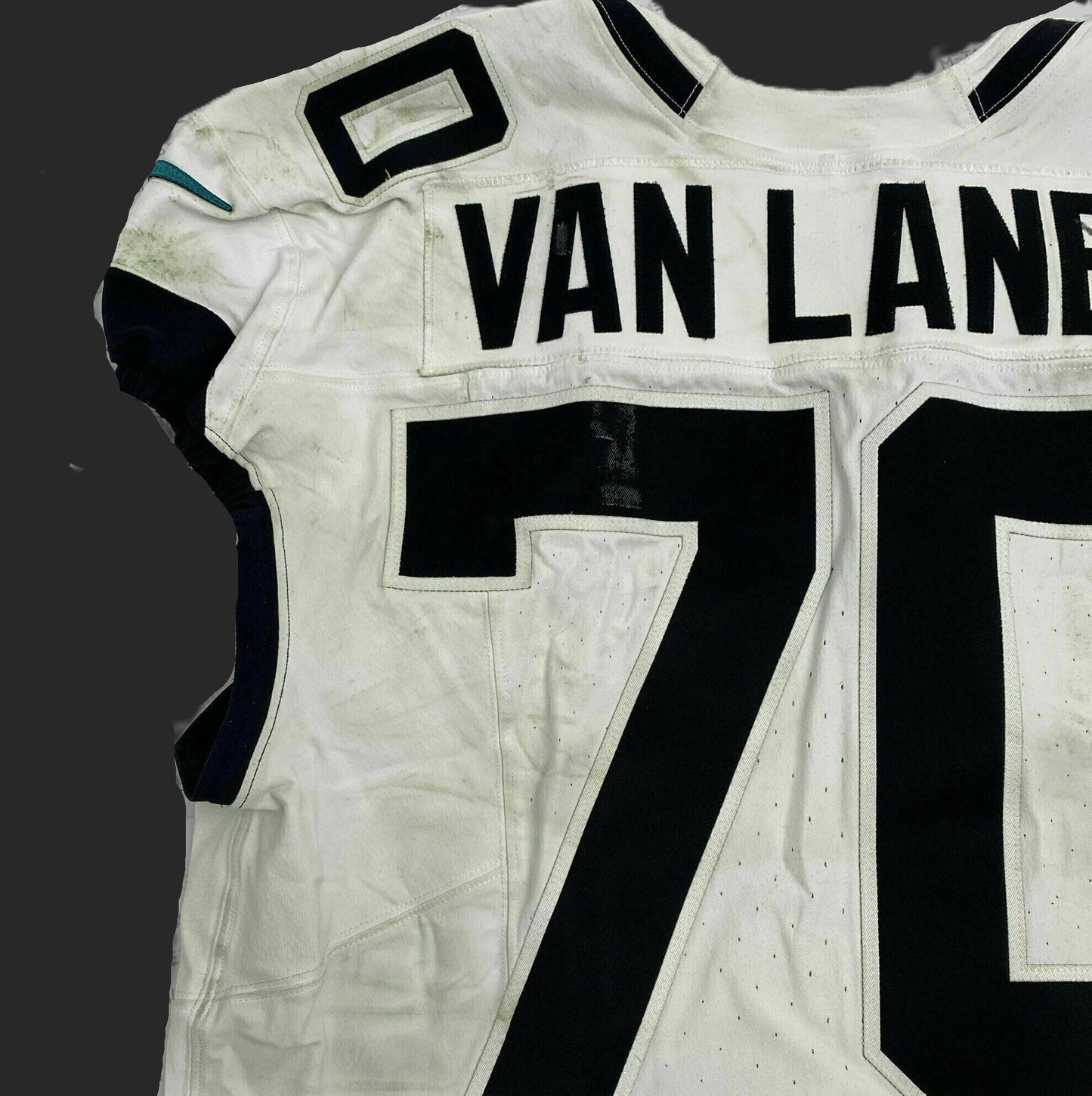 Cole Van Lanen GAME WORN 11/02/25 Jacksonville Jaguars🐆NFL Jersey vs Las Vegas Raiders Also Includes Certificate of Authenticity