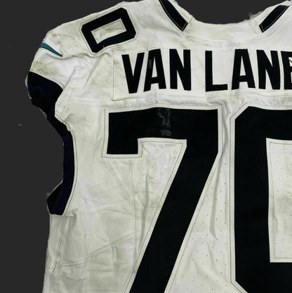 Cole Van Lanen GAME WORN 11/02/25 Jacksonville Jaguars🐆NFL Jersey vs Las Vegas Raiders Also Includes Certificate of Authenticity