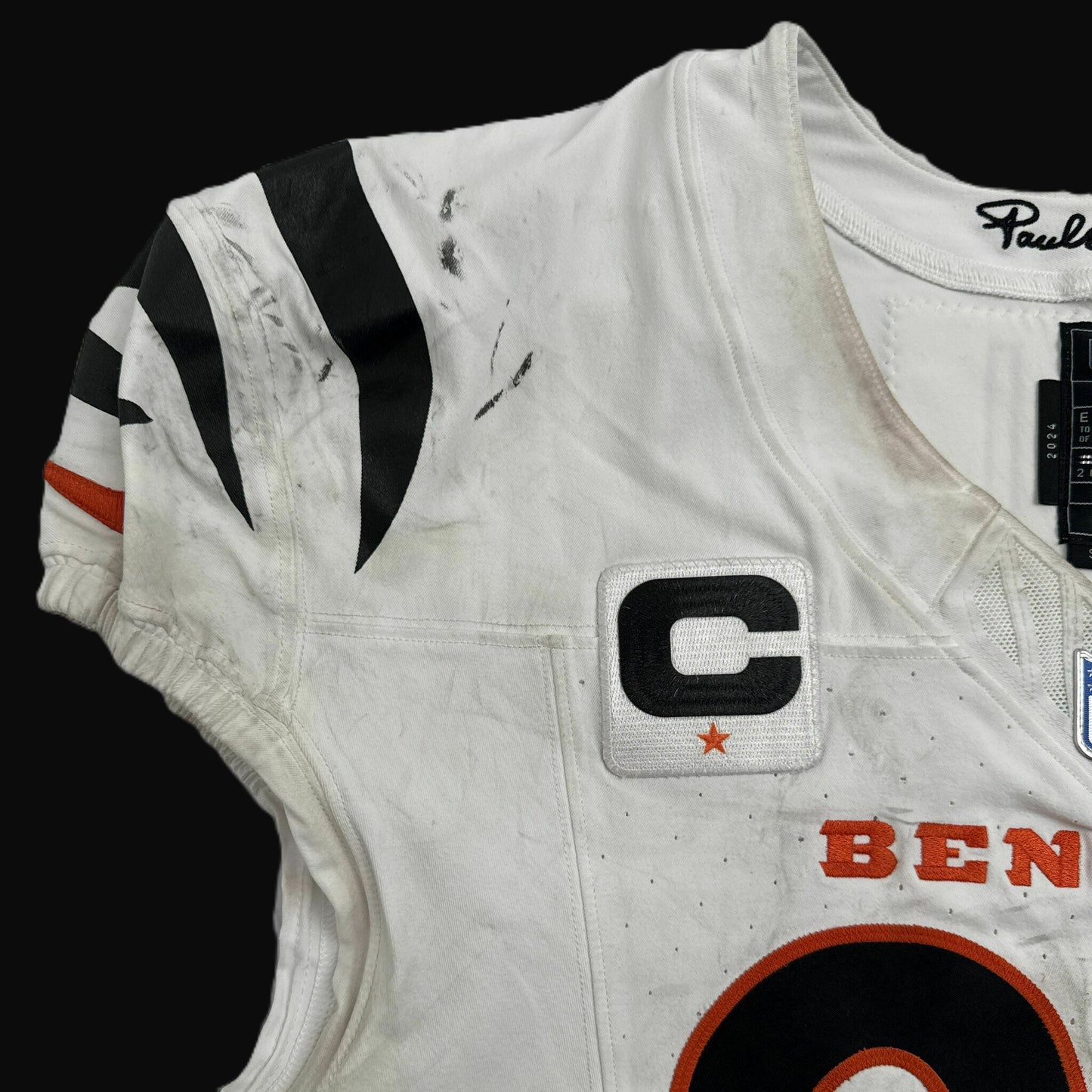 B.J. Hill GAME WORN 💪 10/16/25 Cincinnati Bengals Nike NFL Jersey vs. Steelers inc. COA 🛡️