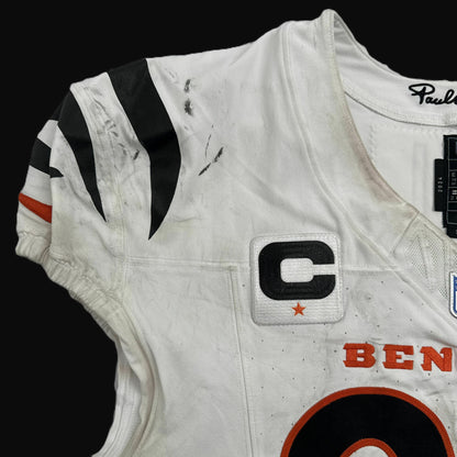B.J. Hill GAME WORN 💪 10/16/25 Cincinnati Bengals Nike NFL Jersey vs. Steelers inc. COA 🛡️