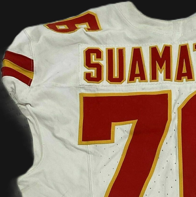 Kingsley Suamataia GAME-USED💪 11/02/25 Kansas City Chiefs NFL Jersey🎽vs. Bills inc. COA 🛡️