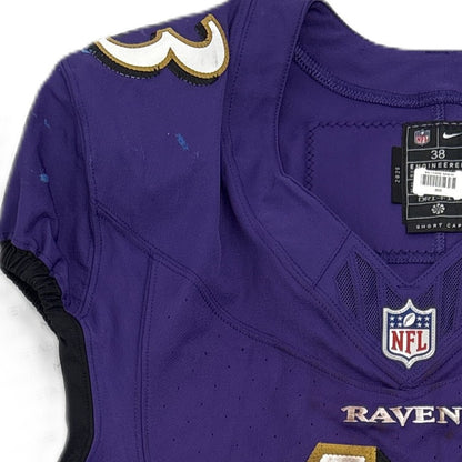 Justice Hill GAME-WORN💪10/12/25 On-Field Baltimore Ravens💜Jersey vs.Los Angeles Rams🐏