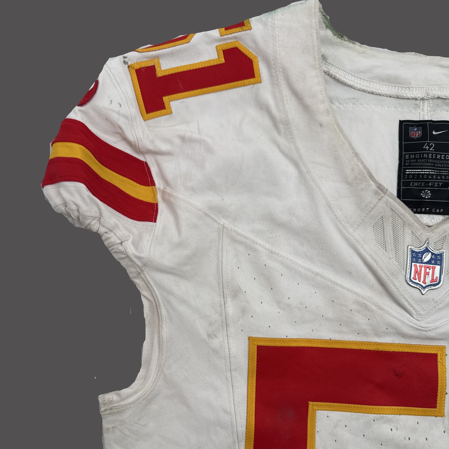 Mike Danna GAME WORN 💪 10/06/25 Kansas City Chiefs Nike NFL Jersey 🎽 vs Jaguars - COA included 🛡️