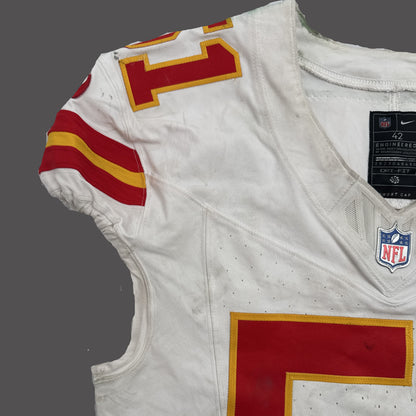 Mike Danna GAME WORN 💪 10/06/25 Kansas City Chiefs Nike NFL Jersey 🎽 vs Jaguars - COA included 🛡️