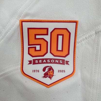 Baker Mayfield GAME-ISSUED🔥Tampa Bay Buccaneers Nike NFL Iconic 1976 Jersey 👕 Also includes Certificate of Authenticity + 50 Seasons Patch 🛡️