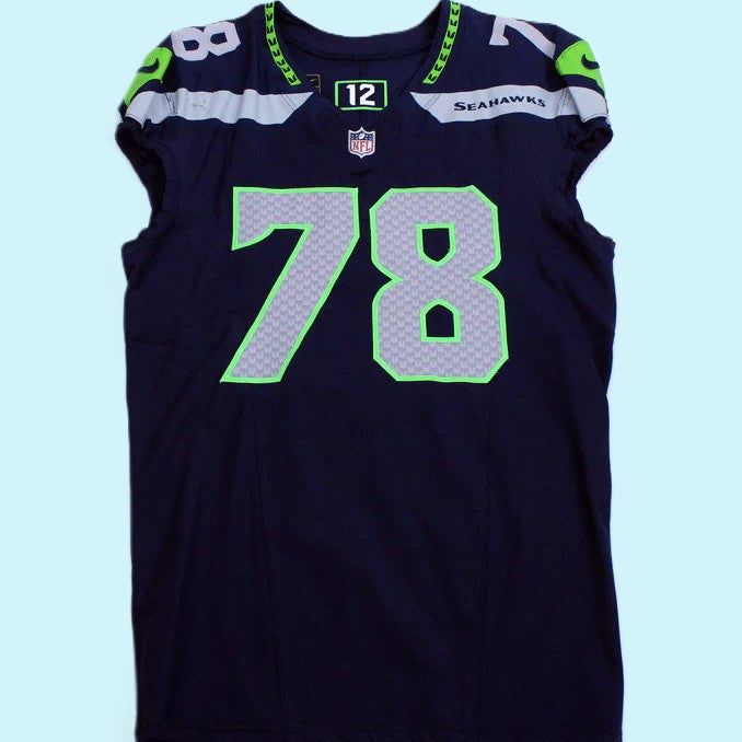 Stone Forsythe GAME WORN 💪 8/10/23 + 8/19/23 Seattle Seahawks Nike NFL Jersey 👕 Includes Certificate of Authenticity