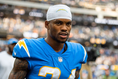 Nasir Adderley GAME-WORN🦾11/20/22 PHOTO MATCHED📸Los Angeles Chargers NFL Jersey 👕PSA🏆vs. Kansas City Chiefs