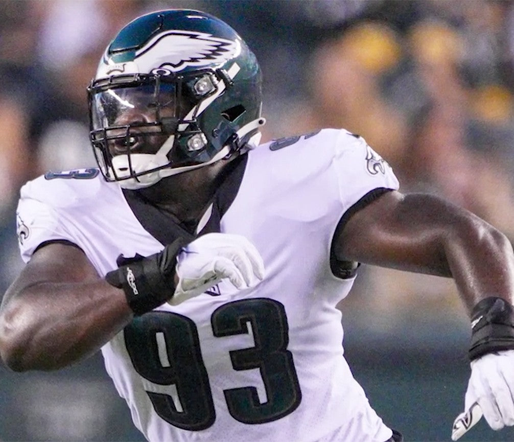 Milton Williams GAME WORN💪09/06/2024 Philadelphia Eagles🦅Nike NFL Jersey👕vs. Green Bay Packers matchup in São Paulo, Brazil