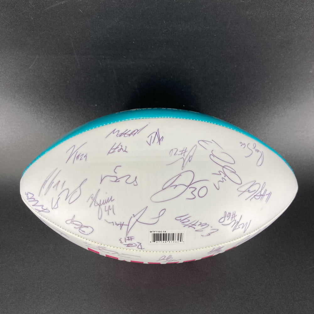 San Francisco 49ers Multi Signed Super Bowl 54 Commemorative Panel Ball Signed By Over 30 Players Inc. George Kittle, Kyle Juszczyk, Kyle Shannahan, DeForest Buckner, Kwon Alexander, Jeff Wilson...