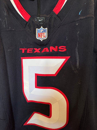 Jalen Pitre GAME USED 💪 09/07/2025 Houston Texans Nike NFL Jersey 🎽 vs. Los Angeles Rams 🐏 Inc.COA 🛡️