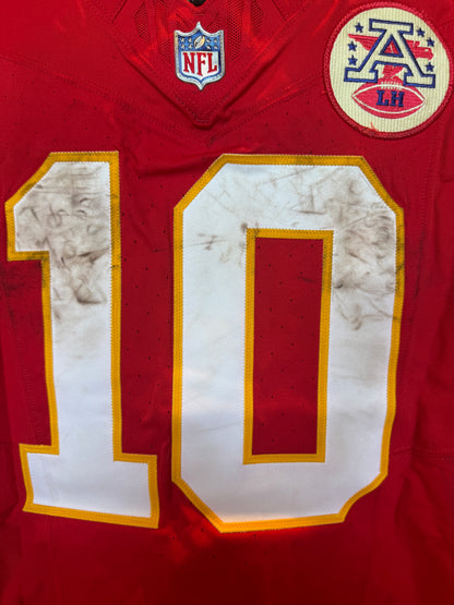Isiah Pacheco GAME-WORN💪09/14/25 Kansas City Chiefs NFL Jersey🎽vs. Philadelphia Eagles