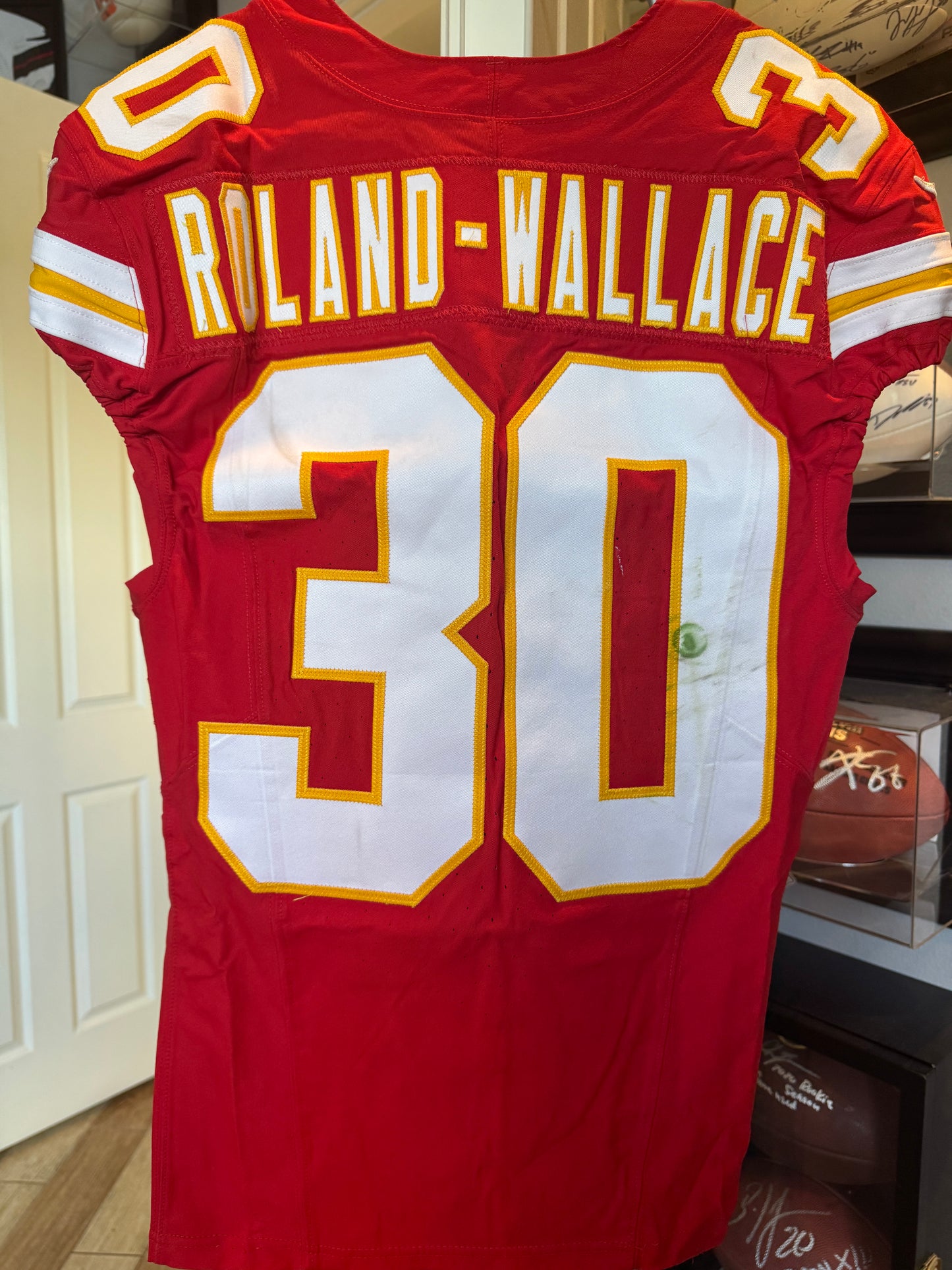 Christian Roland-Wallace GAME-WORN💪09/14/25 Kansas City Chiefs NFL Jersey🎽vs. Philadelphia Eagles🦅