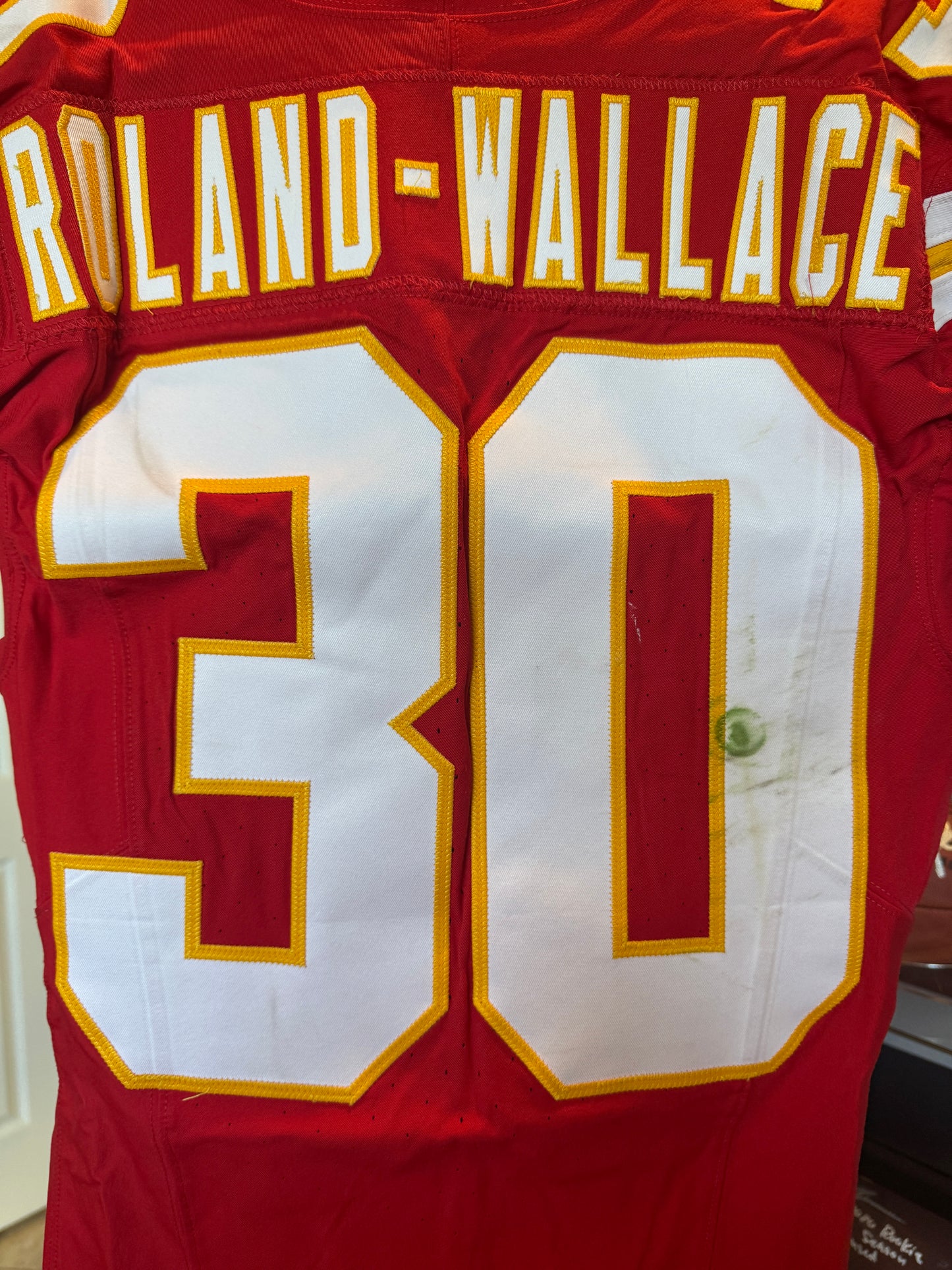 Christian Roland-Wallace GAME-WORN💪09/14/25 Kansas City Chiefs NFL Jersey🎽vs. Philadelphia Eagles🦅
