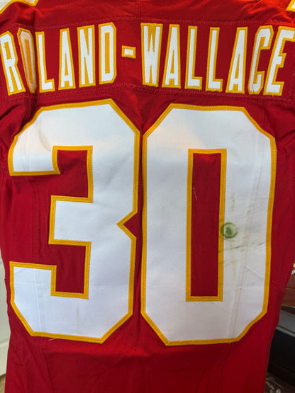 Christian Roland-Wallace GAME-WORN💪09/14/25 Kansas City Chiefs NFL Jersey🎽vs. Philadelphia Eagles🦅