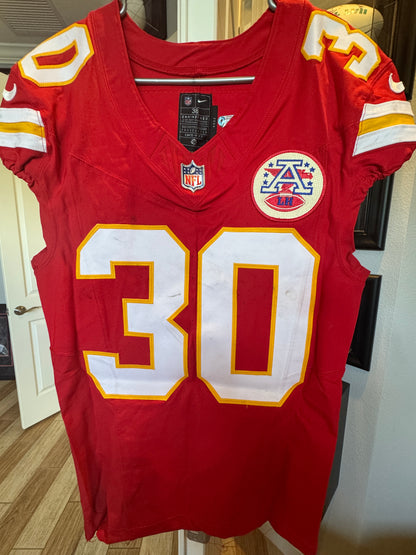 Christian Roland-Wallace GAME-WORN💪09/14/25 Kansas City Chiefs NFL Jersey🎽vs. Philadelphia Eagles🦅