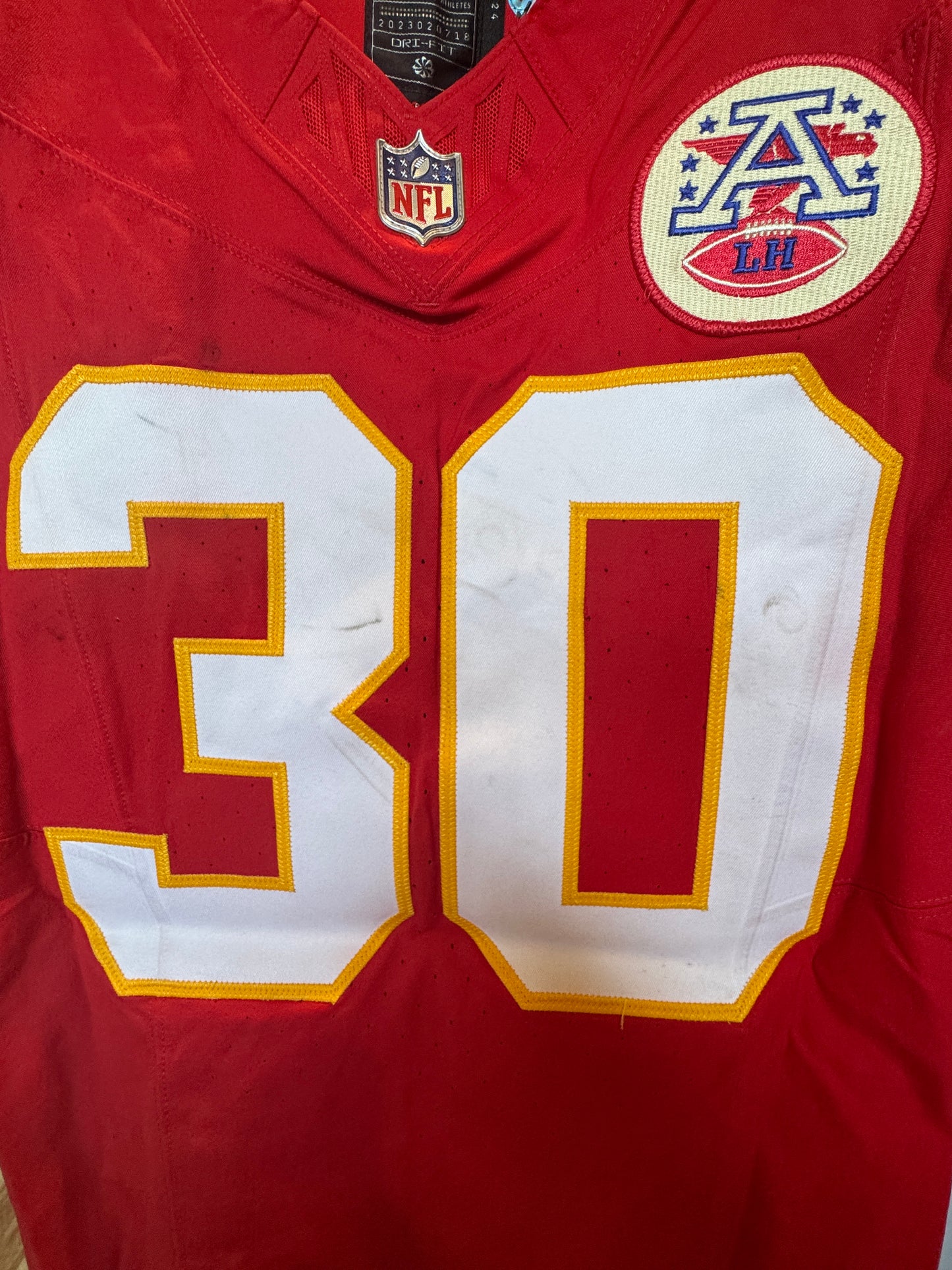 Christian Roland-Wallace GAME-WORN💪09/14/25 Kansas City Chiefs NFL Jersey🎽vs. Philadelphia Eagles🦅