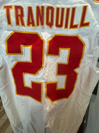 Drue Tranquill GAME-USED💪09/05/25 Kansas City Chiefs NFL Jersey🎽vs. Los Angeles Chargers