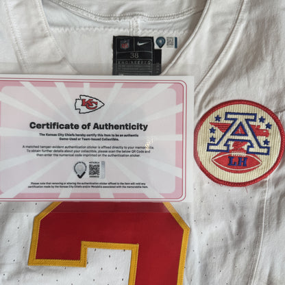 Joshua Williams GAME-USED💪09/05/25 Kansas City Chiefs NFL Jersey vs. Los Angeles Chargers