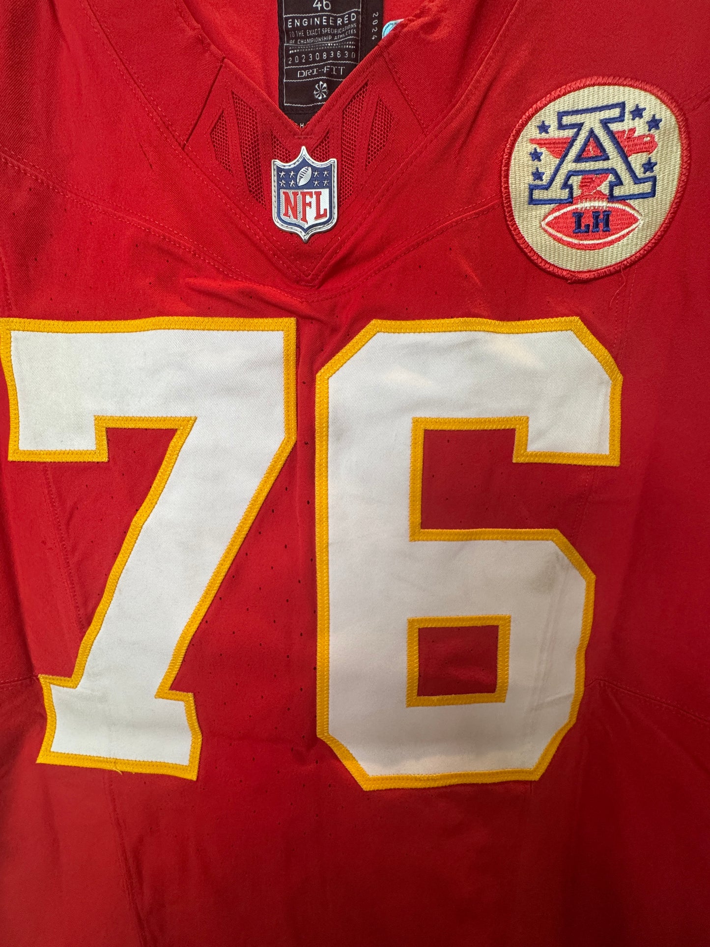 Kingsley Suamataia GAME-USED💪09/14/25 Kansas City Chiefs NFL Jersey🎽vs. Philadelphia Eagles
