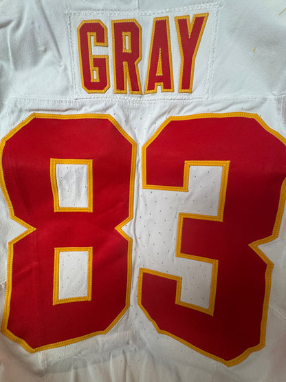 Noah Gray GAME-WORN 09/05/25 Kansas City Chiefs NFL Jersey vs. Los Angeles Chargers inc.COA