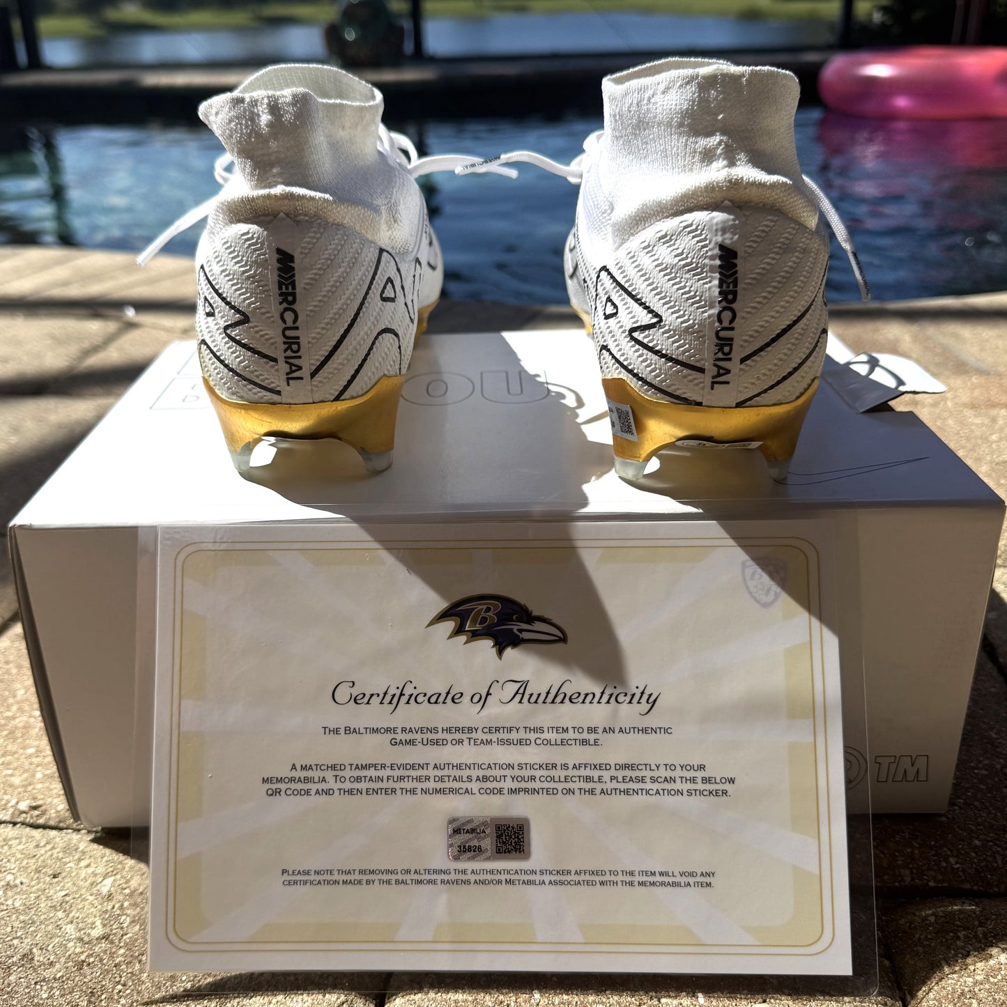 Justin Tucker Signed✍️GAME WORN💪NFL Cleats👟24-25 Season Ravens💜Inscribed🛡️Worn Week 8 vs. Cleveland Browns