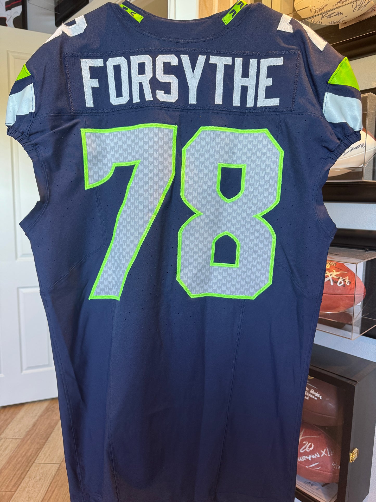 Stone Forsythe GAME WORN 💪 8/10/23 + 8/19/23 Seattle Seahawks Nike NFL Jersey 👕 Includes Certificate of Authenticity
