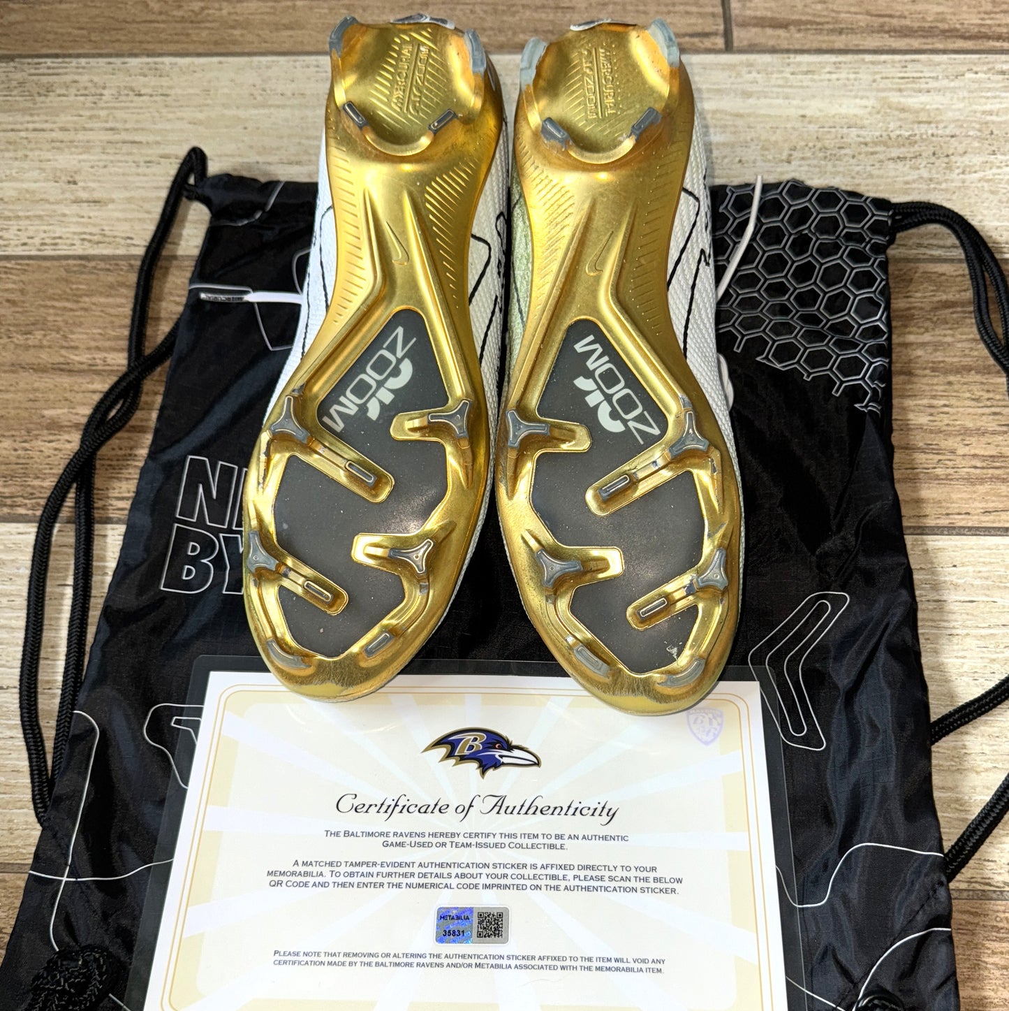 Justin Tucker Signed✍️GAME-WORN💪NFL Cleats👟11/07/24 Baltimore Ravens💜Inscribed. Worn vs Cincinnati Bengals💪