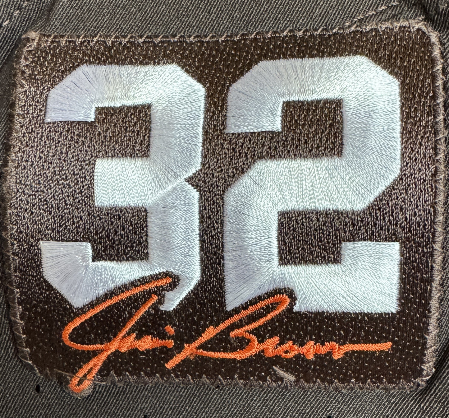 Denzel Ward GAME WORN/USED 10/01/23 💪 Cleveland Browns NFL Jersey 👕 vs. Baltimore Ravens Inc. PSA Authenticity 🛡️ + Jim Brown memorial Patch