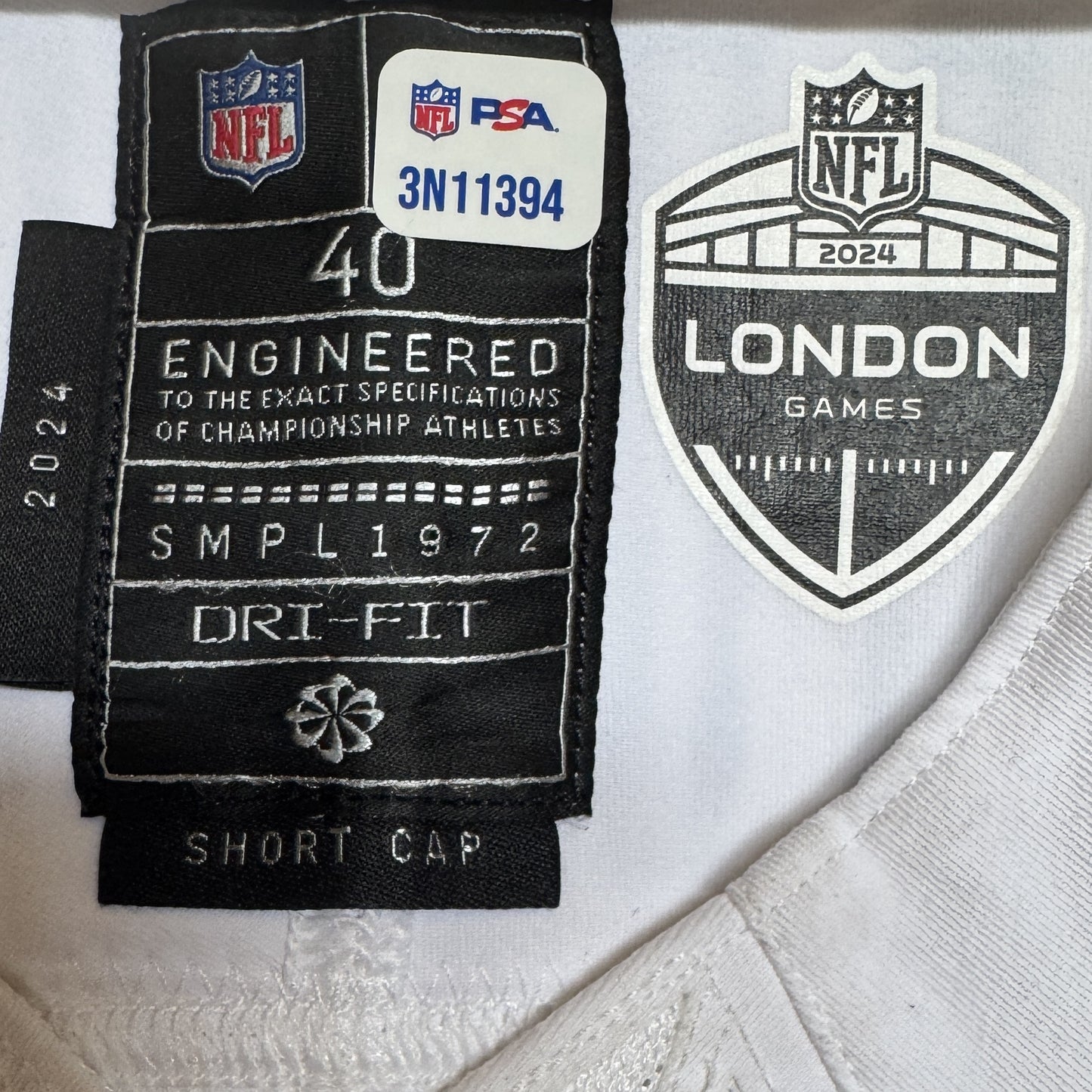 Antonio Johnson GAME USED 💪 10/13/24 Jacksonville Jaguars 🐆 Nike NFL Jersey 👕 vs. Chicago Bears Also includes PSA authentication 🛡️