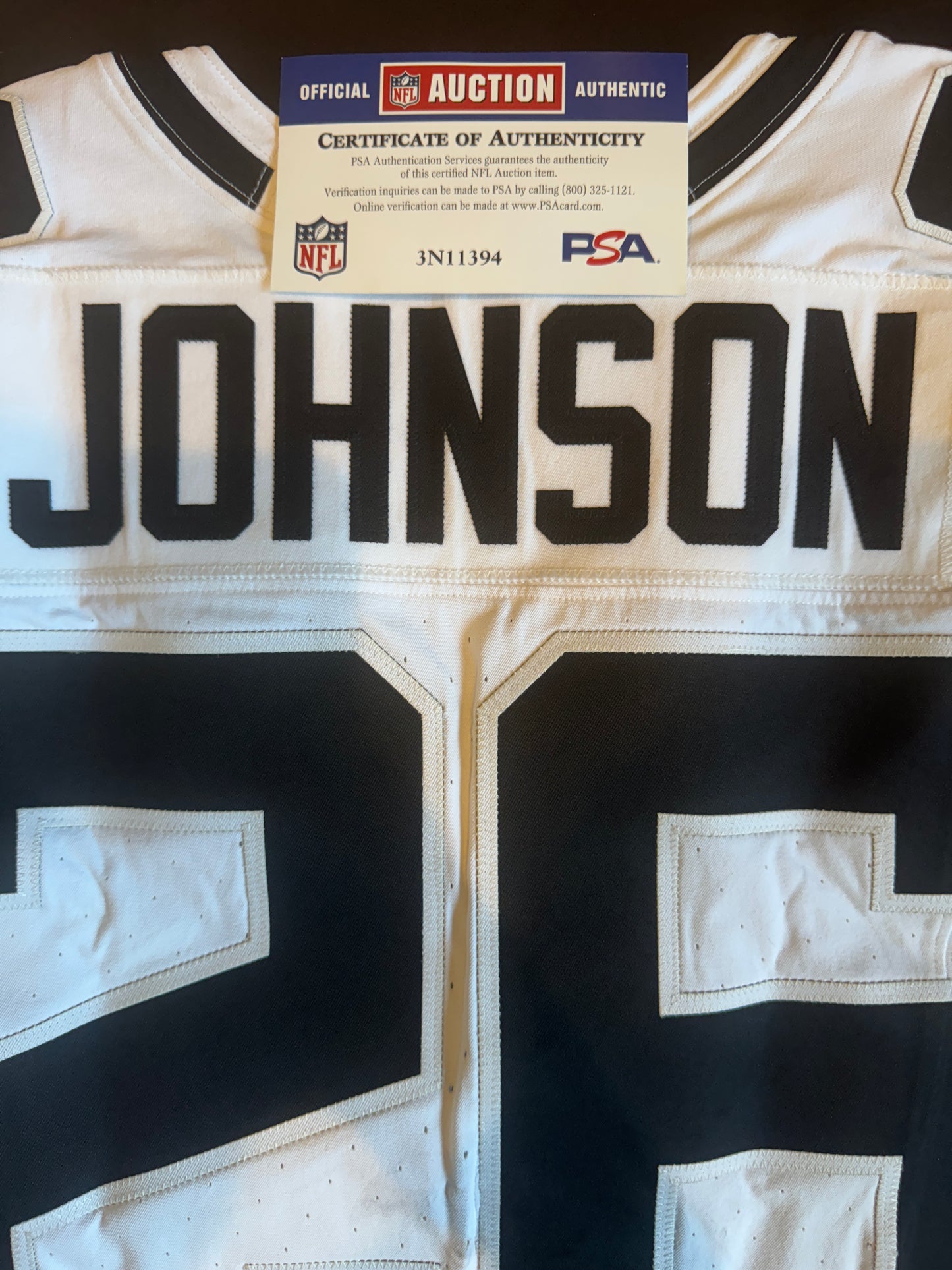Antonio Johnson GAME USED 💪 10/13/24 Jacksonville Jaguars 🐆 Nike NFL Jersey 👕 vs. Chicago Bears Also includes PSA authentication 🛡️