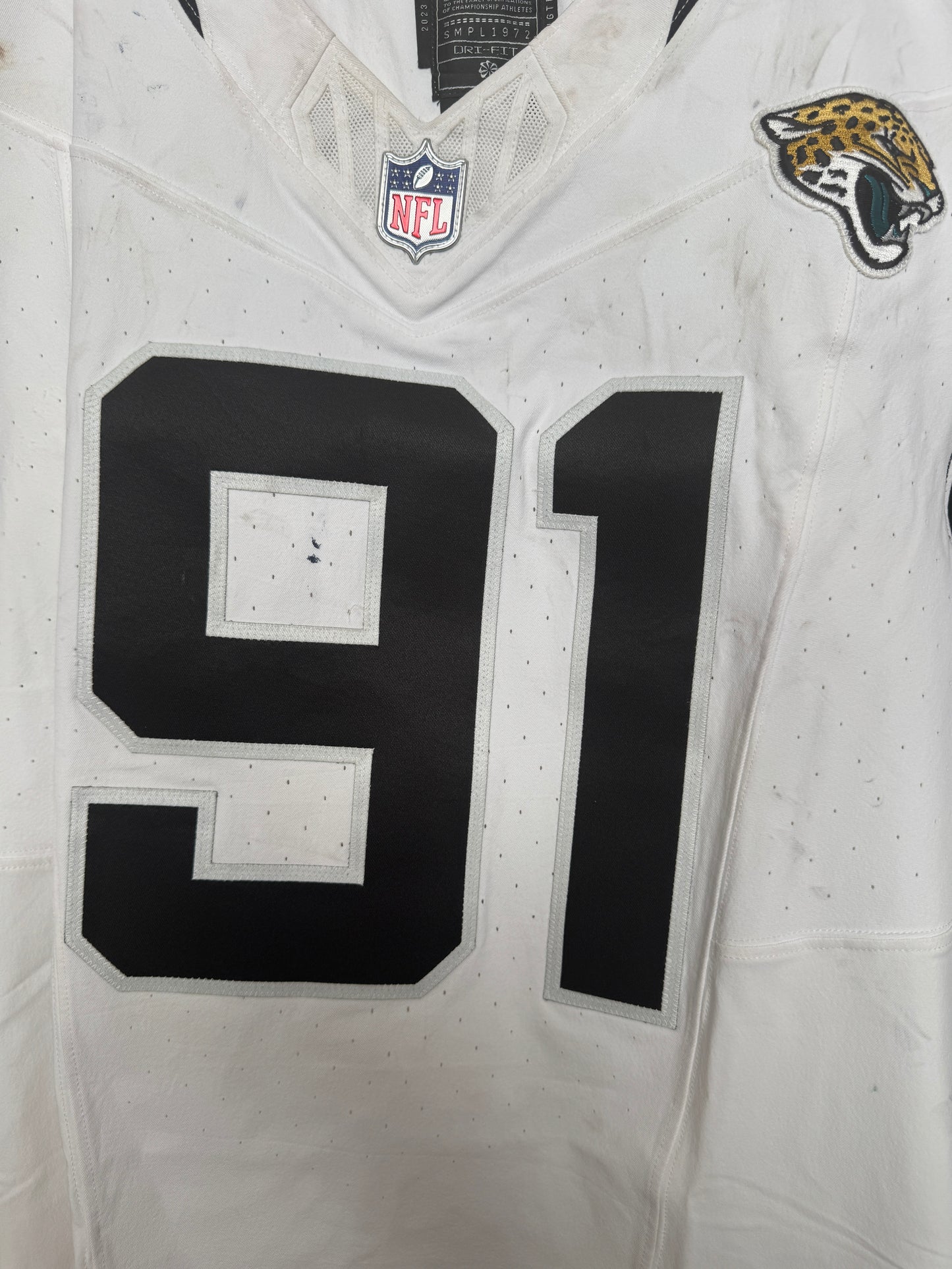 Arik Armstead GAME-USED💪10/13/24 Jacksonville Jaguars🐆NFL Jersey👕vs.Bears🌍
