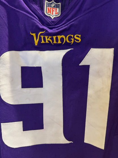 Pat Jones II GAME USED 10/06/24 PHOTO MATCHED 📸 Minnesota Vikings 👕 Jersey vs. New York Jets London Game ✅ Inc. PSA Authenticity