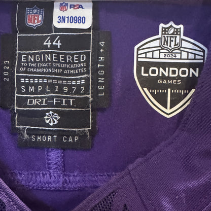 Pat Jones II GAME USED 10/06/24 PHOTO MATCHED 📸 Minnesota Vikings 👕 Jersey vs. New York Jets London Game ✅ Inc. PSA Authenticity