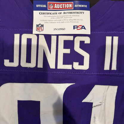 Pat Jones II GAME USED 10/06/24 PHOTO MATCHED 📸 Minnesota Vikings 👕 Jersey vs. New York Jets London Game ✅ Inc. PSA Authenticity