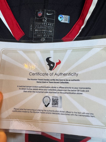 Dylan Horton GAME USED💪09/28/2025 Houston Texans Nike NFL Jersey🎽vs. Tennessee Titans Also includes COA 🛡️