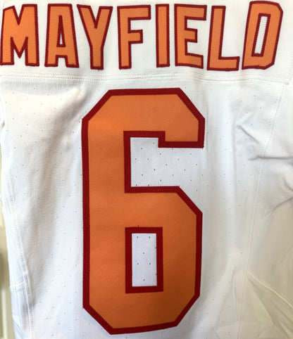 Baker Mayfield GAME-ISSUED🔥Tampa Bay Buccaneers Nike NFL Iconic 1976 Jersey 👕 Also includes Certificate of Authenticity + 50 Seasons Patch 🛡️